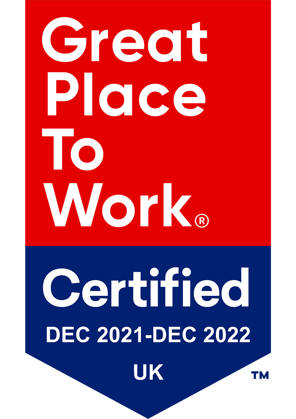 Great Place To Work Badge - UK